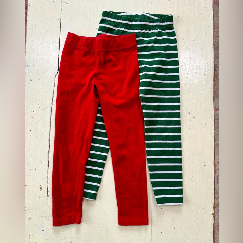 Primary size 7 holiday full length leggings